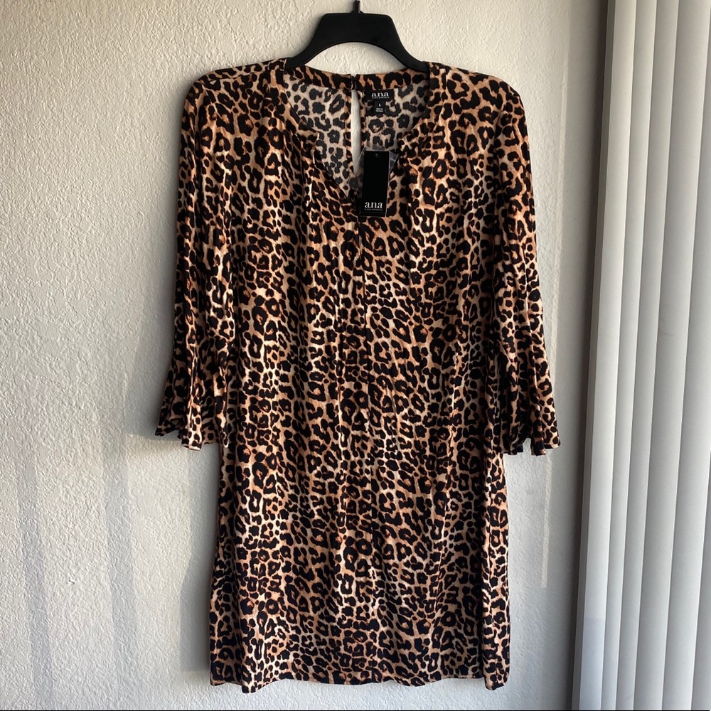 NWT a.n.a Leopard Print Shift Dress